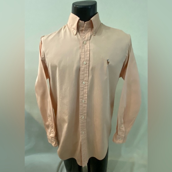 Polo Ralph Lauren Other - Polo Ralph Lauren Shirt Mens 15.5x32/33 Classic Fit Peach Long Sleeve Flesh Pony